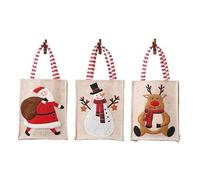 Trisoye Bolsas Alce y MuñEco de Nieve con Asa Bolsas de Regalo NavideñAs para Dulces Favores de AñO DecoracióN del Hogar