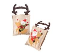Trisoye Bolsas de Regalo de Dulces NavideñOs con de Alce, Bolsa de Embalaje de Regalo con Asa en Forma de, AñO, Aulas Escolares y Recuerdos de Fiesta