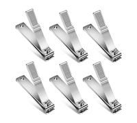 Trisoye CortaúñAs de los Pies CortaúñAs de Borde Recto CortaúñAs de Acero Inoxidable para Hombres y Mujeres UñAs Gruesas, 6 Piezas