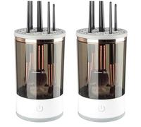 Trisoye Limpiador de brochas de maquillaje eléctrico limpiador para brochas de maquillaje automático Herramientas para brochas de maquillaje para set de brochas de maquillaje de belleza todos los