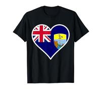 Tristan da Cunha - Regalos de corazón con la bandera de Tristan da Cunha Camiseta