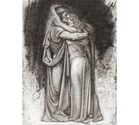 Tristán e Isolda. Personajes de la ópera de Richard Wagner Tristan und Isolde. Después de un grabado del artista español Rogelio de Egusquiza y Barrena 1845-1915. Póster impreso por Ken Welsh (13 x 17