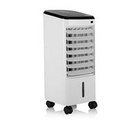 Tristar AT-5446 Climatizador portátil 2 en 1 oscilante 90°, depósito de agua 4 L, temporizador, 3 velocidades, 2 recipientes congelables, 364,8 m³/h., función ventilador, mando a distancia, 65 W