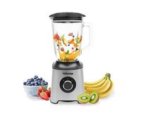 Tristar Batidora de Vaso, Jarra de Vidrio de 1,5 L, Motor de 1000 W, Cuerpo de Acero Inoxidable, 2 Velocidades, Fácil de Limpiar, BL-4489