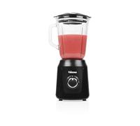 Tristar Batidora, jarra batidora de cristal de 1 litro, 2 velocidades, función pulso para picar hielo, piezas aptas para lavavajillas, negra, 350 W, Smoothie Maker BL-4482