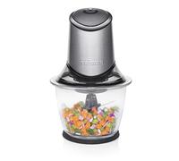 Tristar BL-4019 Picadora eléctrica de alimentos, 4 Hojas de Acero Inoxidable, Bol de Cristal con indicador de nivel de 1.2 L, picadora de cocina para carne, verdura, fruta y hielo, 400 W