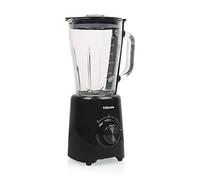Tristar BL-4477 Batidora de vaso con capacidad de 1,5 litros, 500 W, 4 cuchillas de acero inoxidable, 2 velocidades, función de impulso, vaso de cristal
