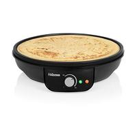 Tristar BP-2637 Crepera eléctrica, temperatura regulable, superficie antiadherente, 30 cm de diámetro, incluye espátula, 1000 W, Baquelita, Negro