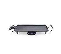 Tristar BP-2965 Plancha de asar, superficie para cocinar de 46 x 26 cm, termostato regulable y extraíble, asas frías al tacto, recubrimiento antiadherente, libre de BPA y PFOA, 2000 W