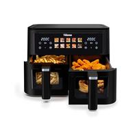 Tristar Freidora de Aire de Doble Cesta, 9 L de Capacidad Total, 2500W, 10 Programas, Pantalla Digital, Ventanas de Visión, Antiadherente sin PFAS, Temporizador, FR-9075