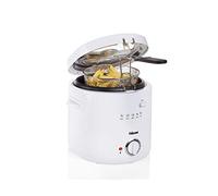 Tristar Freidora, 1,5 L, 1000 W, Termostato Regulable hasta 190 °C | Tapa desmontable con ventana y filtro, Exterior de tacto frío, Asa plegable, Recubrimiento antiadherente, FR-6941