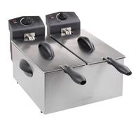 Tristar Freidora doble de acero inoxidable - 6 litros, 2 x 1800 vatios, con función de zona fría y nivel de calentamiento ajustable, FR-6937
