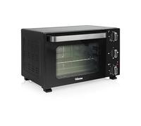 Tristar Horno Mini 20 L, 1300 W, Calor Superior e Inferior, Termostato Ajustable, Temporizador 60 Minutos, Puerta Doble Cristal, Bandeja y Rejilla, OV-3650