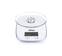 Tristar KW-2445 - Balanza de cocina con capacidad máxima 5 kg y plato con vidrio de seguridad, 3 W, color blanco