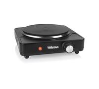 Tristar Placa de cocina pórtatil - Fuego simple - Para alojamiento de estudiantes, camping, cocina americana - 18,5 cm de diámetro - Termostato regulable - 1.500 W - KP-6151