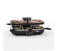 Tristar Raclette Clean Air, 1100 W, Para 6 Personas, Sistema de Filtración de Aire, Sin Olores, Antiadherente, Sin PFAS, Fácil de Limpiar, RA-2760