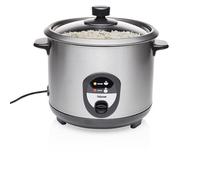 Tristar RK-6127 Arrocera, Capacidad 1.5 l, Función para Mantener el Calor, Apagado Automático, Incluye Taza Medidora, Espátula y Cuchara, revestimiento antiadherente del recipiente, 500 W, Plateado