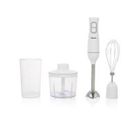 Tristar Set de batidora de mano, piezas aptas para el lavavajillas, incluye varilla de acero inoxidable desmontable, batidor, picador, jarra medidora, 350 W, MX-4881