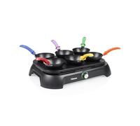 Tristar Set Wok Party para 6 Personas con Placa para Crêpes | 6 sartenes wok de colores, Placa para crêpes y horneado, Para compartir en la mesa, BP-2828