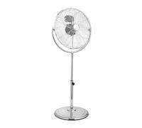 Tristar VE-5975 Ventilador de pie metálico con 45 centímetros de diámetro, 3 velocidades, motor de cobre, ángulo ajustable 130°, 62.32 dB, asa integrada, altura ajustable, 100 W
