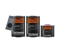 TRISTARcolor Pintura automotriz Set bote listo para pulverizar para Audi LZ9Y Phantomschwarz Perl/Phantom Black Perl Pintura base + pintura transparente de 2 componentes 2,5 l