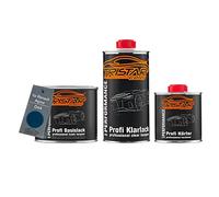 TRISTARcolor Pintura automotriz Set bote listo para pulverizar para Renault/Alpine D44 Bleu Odyssee Nacre Metallic Pintura base + pintura transparente de 2 componentes 1,25L