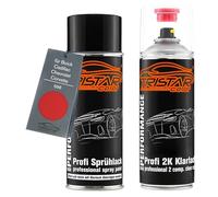 TRISTARcolor Pintura automotriz Set botes de spray 2 componentes para Buick/Cadillac/Chevrolet/Corvette 596 Gypsy Red Pintura base pintura transparente de 2 componentes aerosol