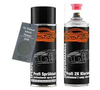 TRISTARcolor Pintura automotriz Set botes de spray 2 componentes para Datsun/Infiniti/Nissan DAR Deep Forest Pintura base pintura transparente de 2 componentes aerosol