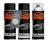 TRISTARcolor Pintura automotriz Set de botes de spray para Bentley 9560215 Breeze Metallic Fondo pintura base pintura transparente aerosol 400 ml