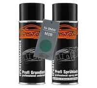 TRISTARcolor Pintura automotriz Set de botes de spray para BMW M2B Aurelius Green Metallic Matt Fondo pintura base aerosol 400 ml