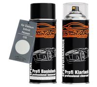 TRISTARcolor Pintura automotriz Set de botes de spray para Datsun/Infiniti/Nissan OS Polar White Pintura base pintura transparente aerosol 400 ml