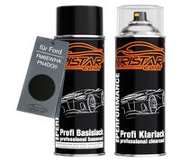 TRISTARcolor Pintura automotriz Set de botes de spray para Ford FM6EWHA / PN4DQ0 Magnetic Metallic Pintura base pintura transparente aerosol 400 ml