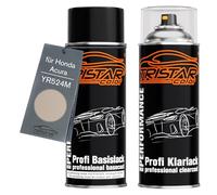 TRISTARcolor Pintura automotriz Set de botes de spray para Honda/Acura YR524M Naples Gold Metallic Pintura base pintura transparente aerosol 400 ml