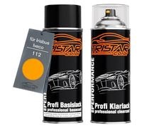 TRISTARcolor Pintura automotriz Set de botes de spray para Irisbus/Iveco 112 Giallo Diamante Trucks Pintura base pintura transparente aerosol 400 ml