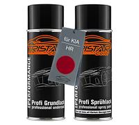 TRISTARcolor Pintura automotriz Set de botes de spray para KIA HR So Red/Portorot Fondo pintura base aerosol 400 ml