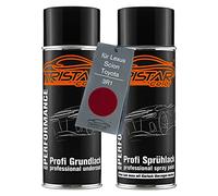 TRISTARcolor Pintura automotriz Set de botes de spray para Lexus/Scion/Toyota 3R1 Red Crystal Shine Perl/Matador Red Perl Fondo pintura base aerosol 400 ml