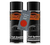 TRISTARcolor Pintura automotriz Set de botes de spray para Renault/Alpine NNP Rouge Flamme Nacre/Vlamrood Nacre Fondo pintura base aerosol 400 ml