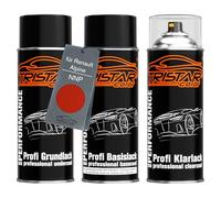 TRISTARcolor Pintura automotriz Set de botes de spray para Renault/Alpine NNP Rouge Flamme Nacre/Vlamrood Nacre Fondo pintura base pintura transparente aerosol 400 ml