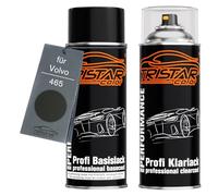 TRISTARcolor Pintura automotriz Set de botes de spray para Volvo 465 Cedar Green Perl/Mystic Silk Perl Pintura base pintura transparente aerosol 400 ml