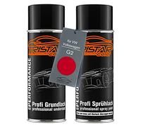 TRISTARcolor Pintura automotriz Set de botes de spray para VW/Volkswagen G2 Vermelho Tornado/Rojo Tornado Fondo pintura base aerosol 400 ml