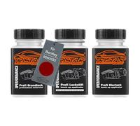 TRISTARcolor Pintura automotriz Set de lápices de retoque para Bentley 9560232 Candy Red Perl Fondo pintura base pintura transparente 50 ml cada uno