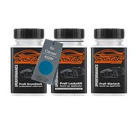 TRISTARcolor Pintura automotriz Set de lápices de retoque para Citroen KGW Belle Ile Metallic Fondo pintura base pintura transparente 50 ml cada uno
