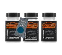 TRISTARcolor Pintura automotriz Set de lápices de retoque para Fiat/Lancia 421A Blu Blitz Perl Fondo pintura base pintura transparente 50 ml cada uno