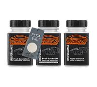 TRISTARcolor Pintura automotriz Set de lápices de retoque para KIA SWP Snow White Perl/Blanc Perle Nacre Fondo pintura base pintura transparente 50 ml cada uno