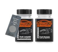 TRISTARcolor Pintura automotriz Set de lápices de retoque para Lexus/Scion/Toyota 1M8 Stealth Grey Metallic Matte Pintura base pintura transparente, 50 ml cada uno