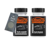 TRISTARcolor Pintura automotriz Set de lápices de retoque para Suzuki WA1 Breeze Green Perl Metallic Pintura base pintura transparente, 50 ml cada uno