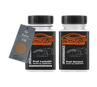 TRISTARcolor Pintura automotriz Set de lápices de retoque para Volvo 708 Raw Copper Metallic/Rocky Rose Metallic Pintura base pintura transparente, 50 ml cada uno