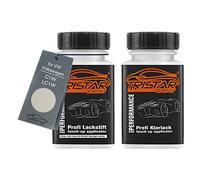 TRISTARcolor Pintura automotriz Set de lápices de retoque para VW/Volkswagen C1W / LC1W Sea Shell Gold Metallic Pintura base pintura transparente, 50 ml cada uno
