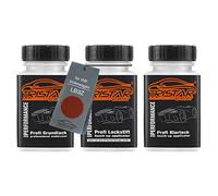 TRISTARcolor Pintura automotriz Set de lápices de retoque para VW/Volkswagen LB3Z Fortanarot Metallic/Fortana Red Metallic Fondo pintura base pintura transparente 50 ml cada uno