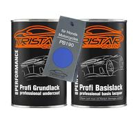 TRISTARcolor Pintura para motos Set bote listo para pulverizar para Honda Motorcycles PB190 Terra Blue Fondo + pintura base 2,0 litros 2000ml